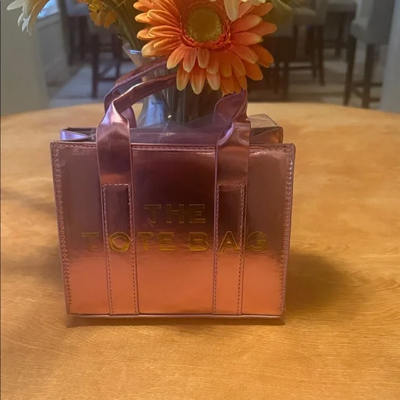 Fashion Metallic Pink Mini Tote Bag - Picture 4 of 13